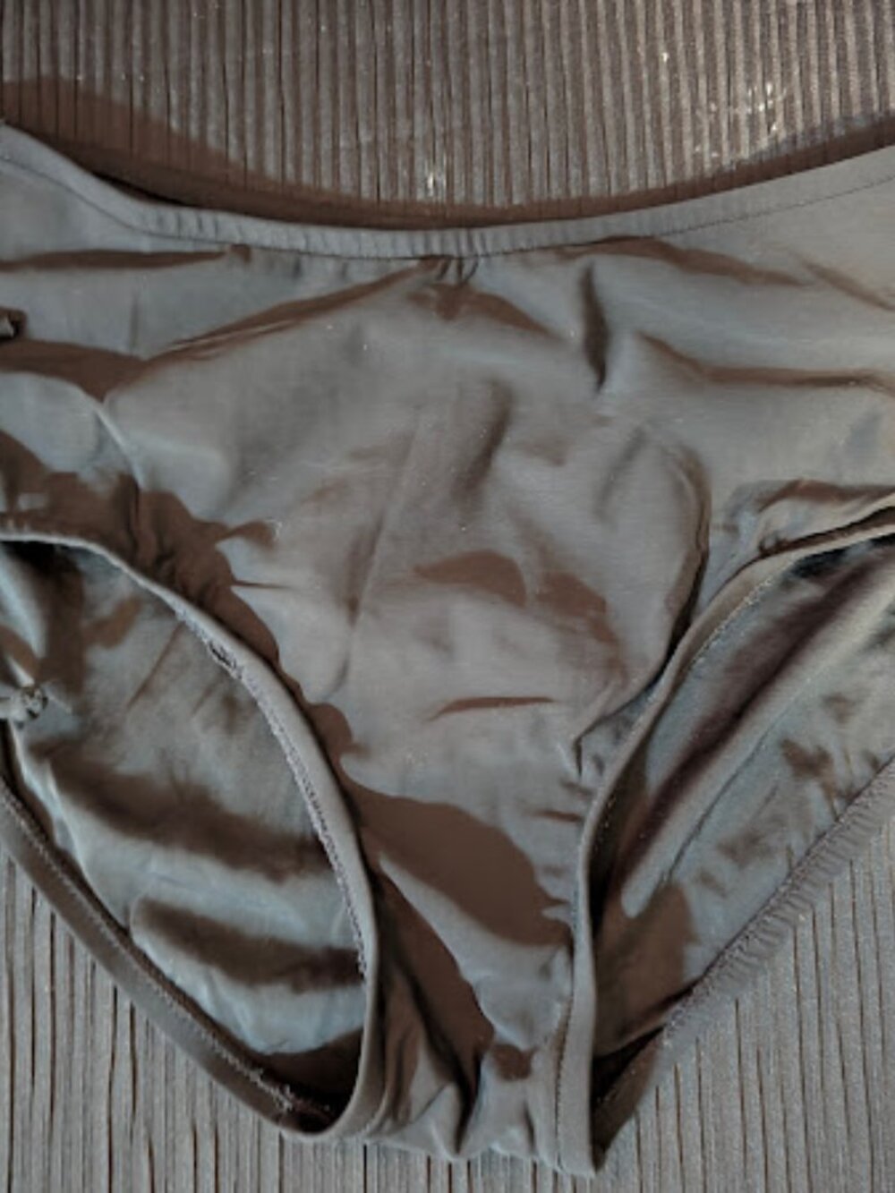 Black Bikini Bottoms - High Waisted Size Large
